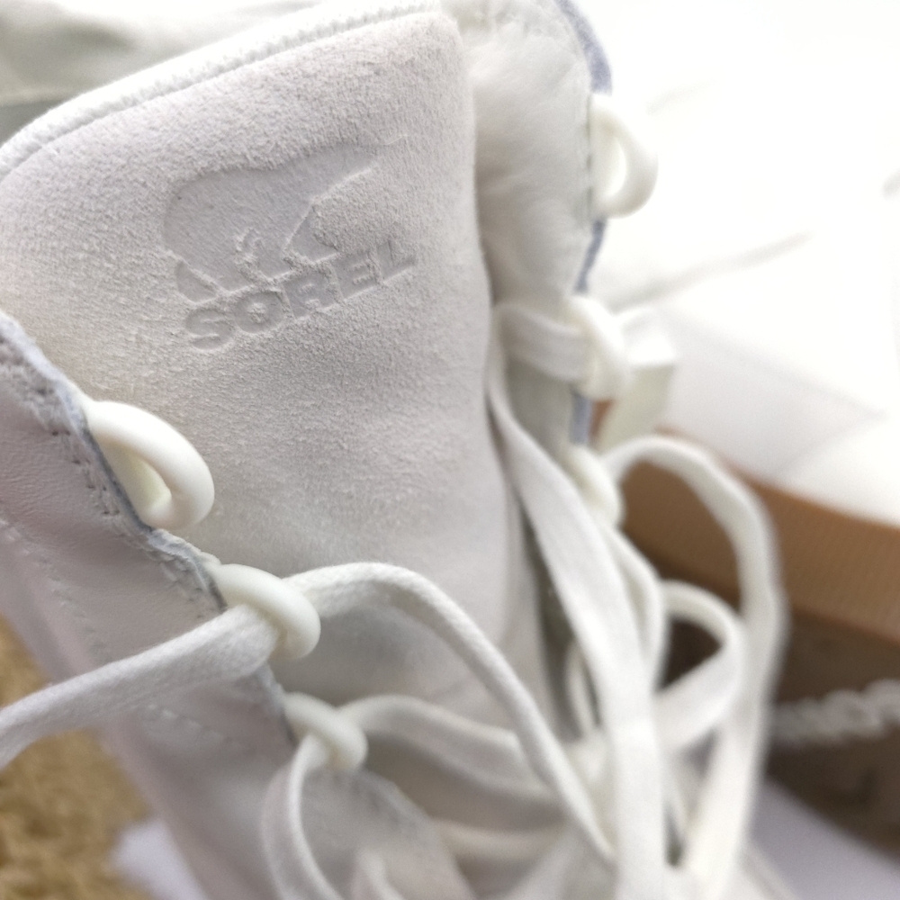 Sorel Women's White High-Top Wedge Sneakers Sz 9.5 - Picture 11 of 14